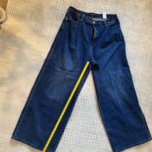 Banana Republic Midnight Blue Wide Leg Denim Jeans